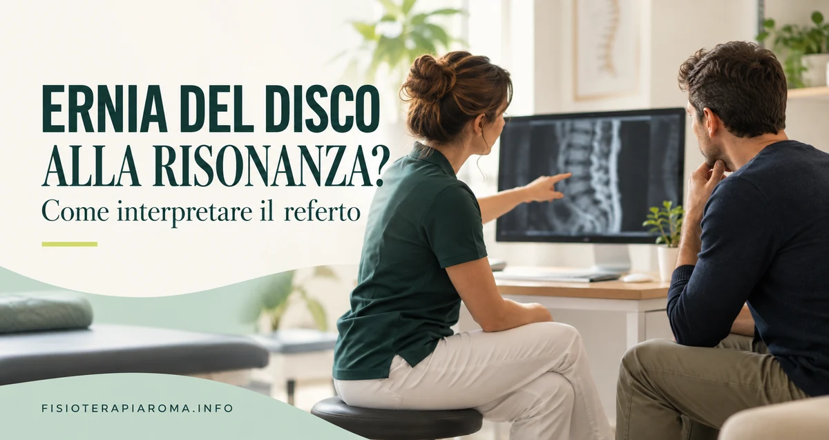 Ernia del disco alla risonanza: come interpretare il referto. Immagine illustrativa generata con IA.