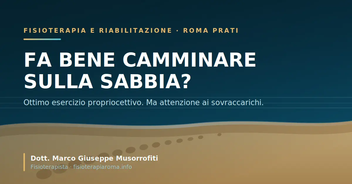 Copertina dell’articolo sui benefici e i rischi del camminare sulla sabbia