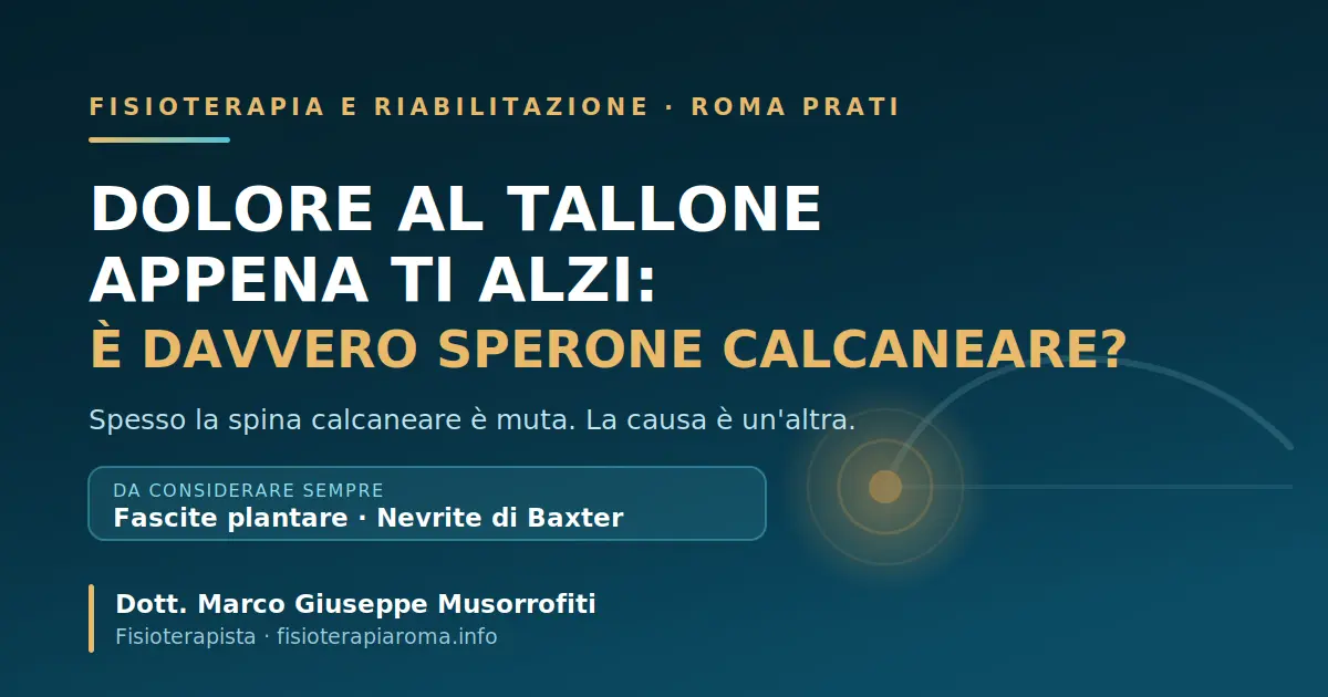 Dolore al tallone appena ti alzi: è davvero sperone calcaneare? Analisi del fisioterapista