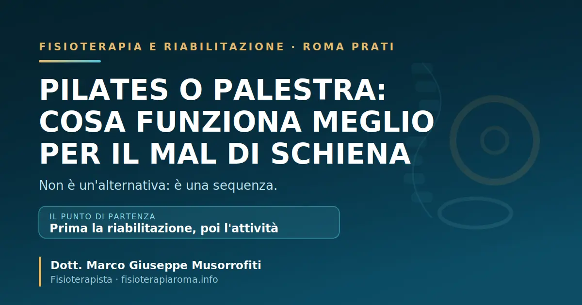Pilates o palestra per il mal di schiena? Il confronto del fisioterapista